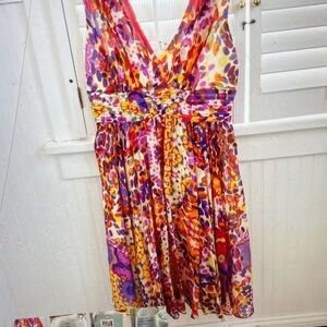 Colorful Floral Midi Dress